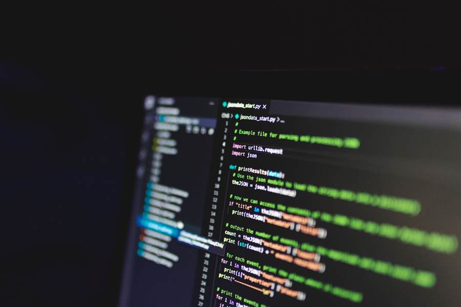 Developer building a custom web application